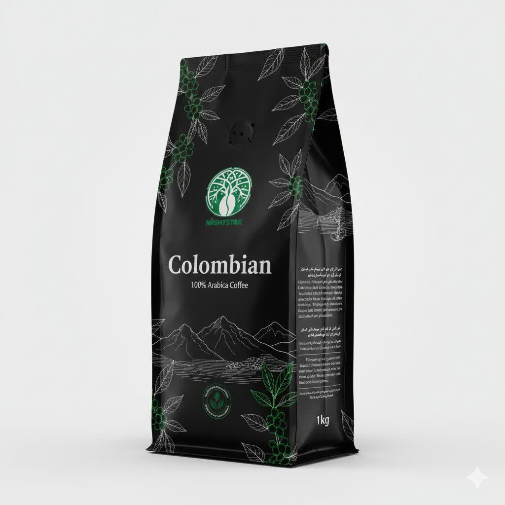coffee colombia nightstar coffee قهوه عربیکا 100% - کلمبیا (راکافی) - ستاره شب - تصویر 1