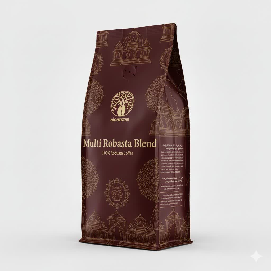 robusta-nightstar-coffee قهوه روبوستا 100% ترکیبی - مولتی بلند - ستاره شب - تصویر 1